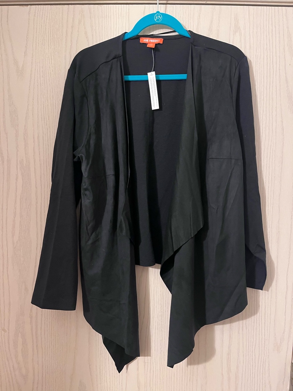 Joe Fresh Black Draped Waterfall Blazer